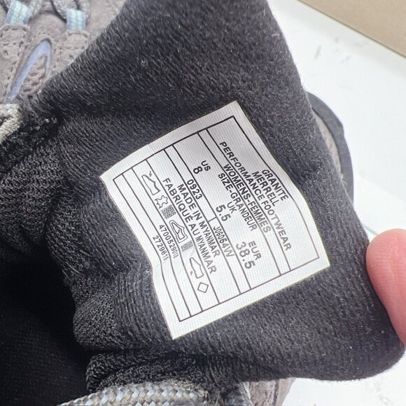 Merrell Moab 2 Mid Waterproof Hiking Boots Shoes Granite Gray Womens US 8 - NEW - Picture 12 of 12